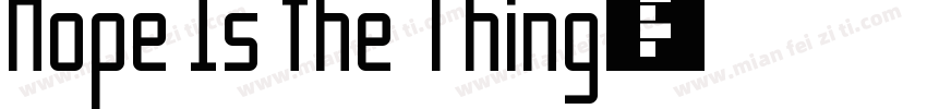 Hope Is the Thing字体转换